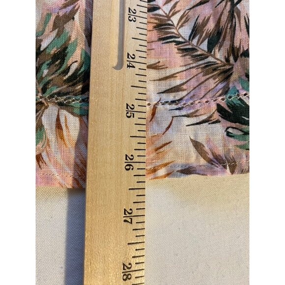 J. Jill Love Linen Womens Tropical Print V-Neck Top With 3/4 Sleeves Size L - Picture 7 of 7